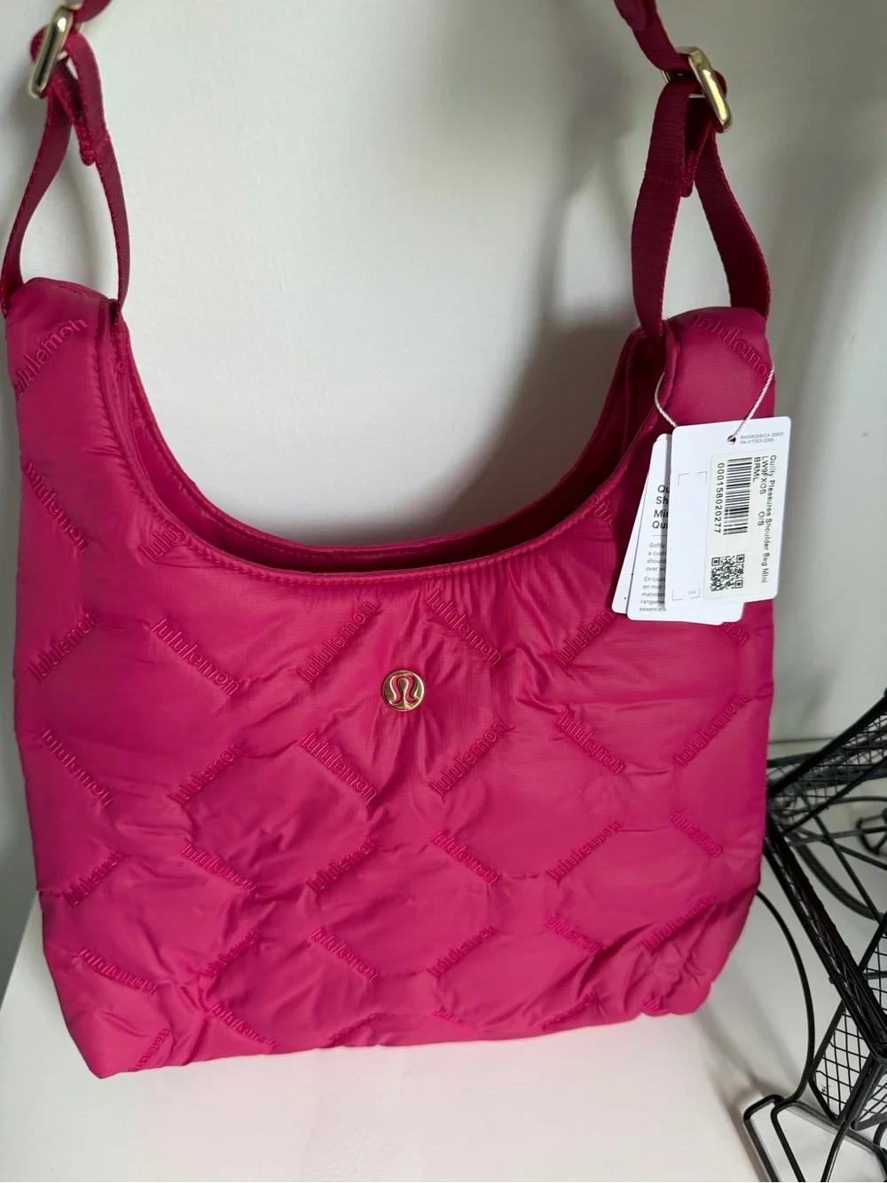 lululemon athletica Hot Pink Quilted Shoulder Bag